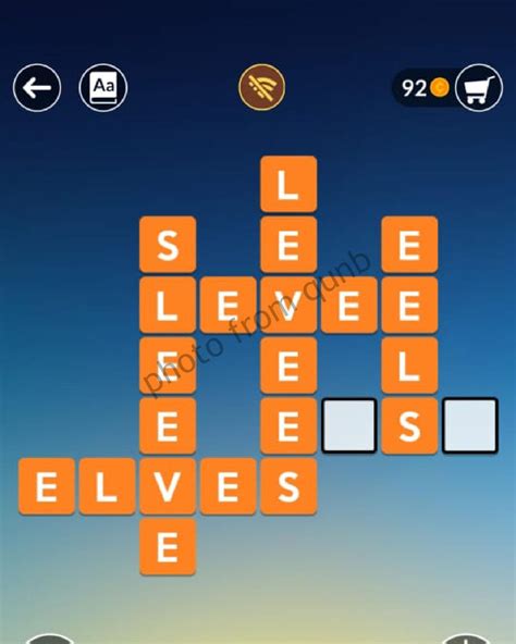 Wordscapes Level 208, Dusk 16 .